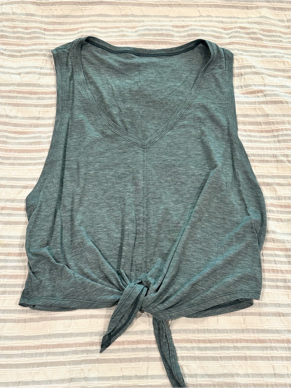 Lululemon Women’s Teal Knot-Front V-Neck Tank Top